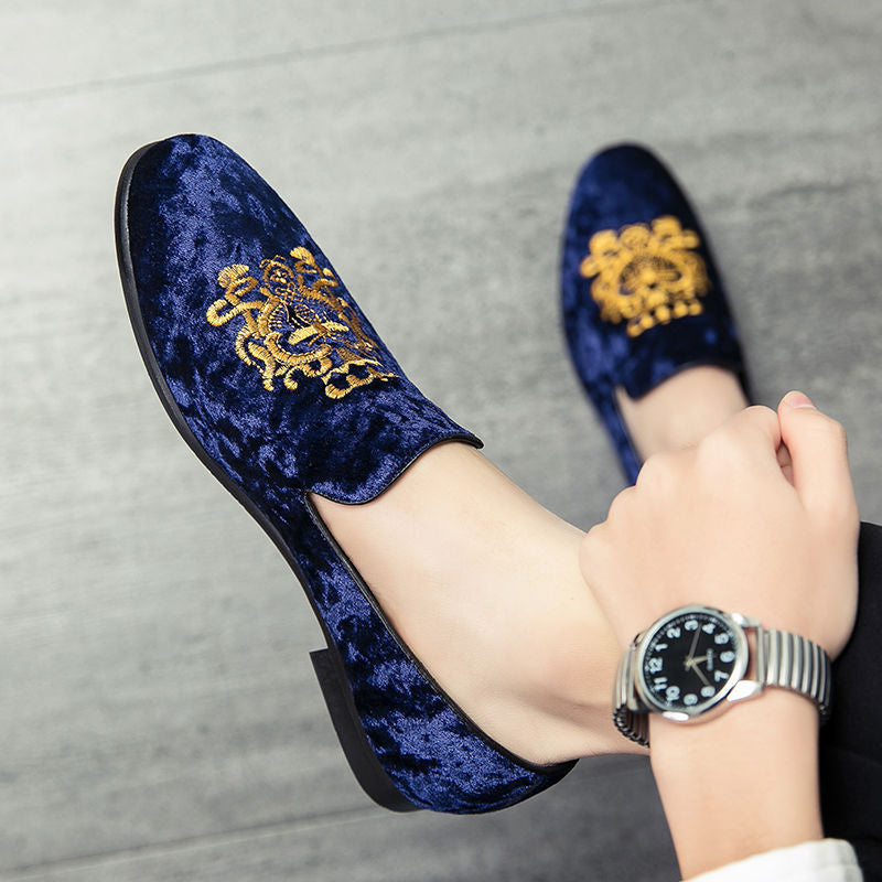 Comfortable Casual Loafers in Korean Style With Embroidery