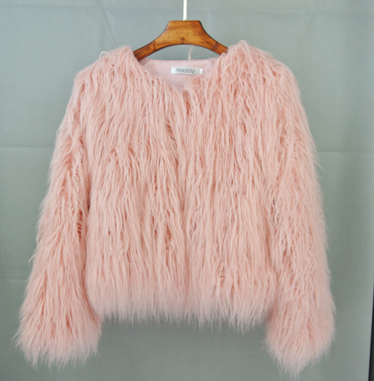 Women - Boho Faux Fur Coat - Cozy & Stylish - Perfect for Layering