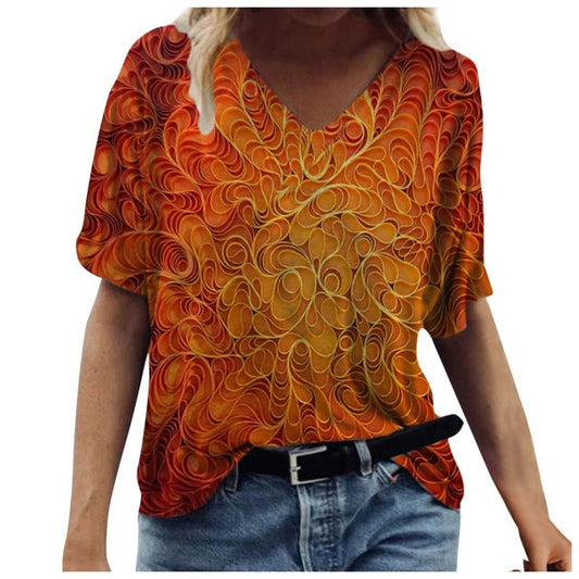 Trendy Harajuku blouse women summer printed short