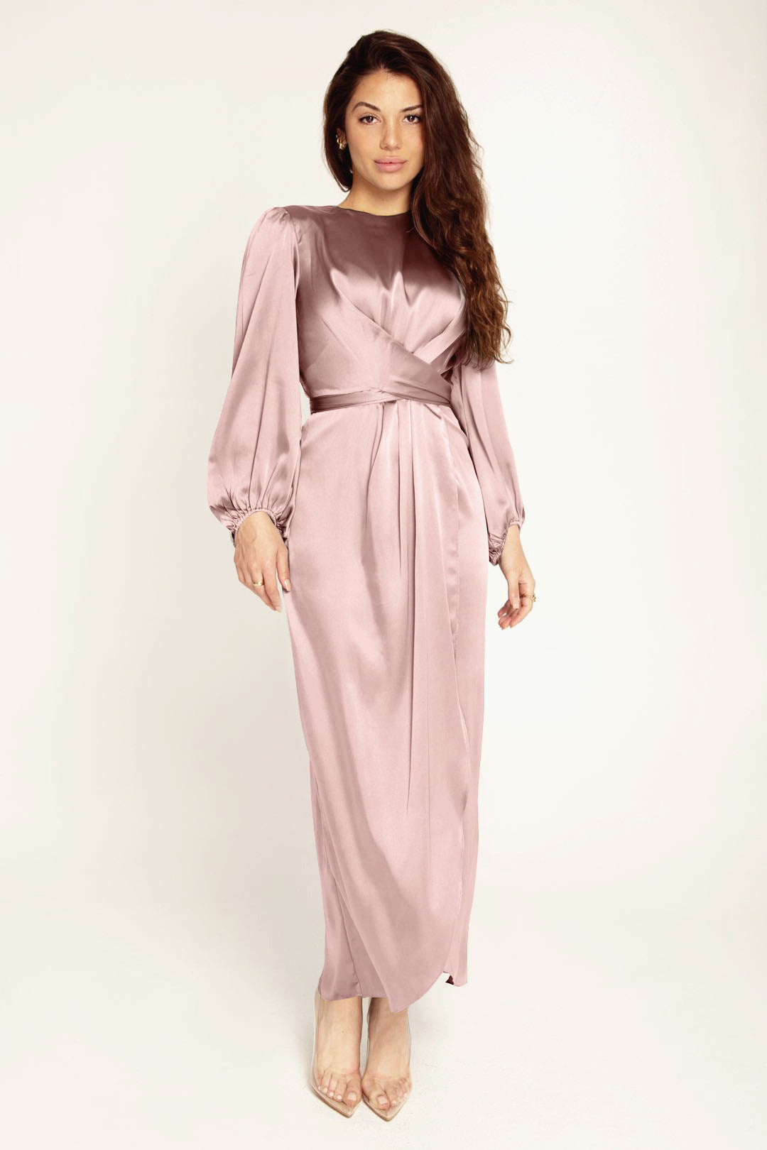 Luxurious Feminine Tunic Satin Dress