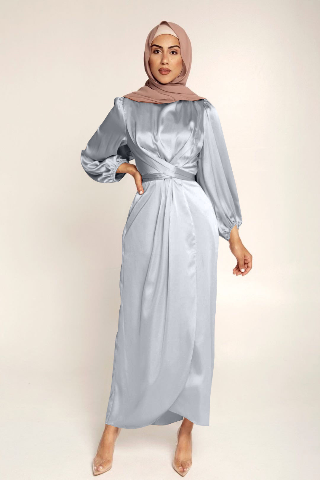 Luxurious Feminine Tunic Satin Dress