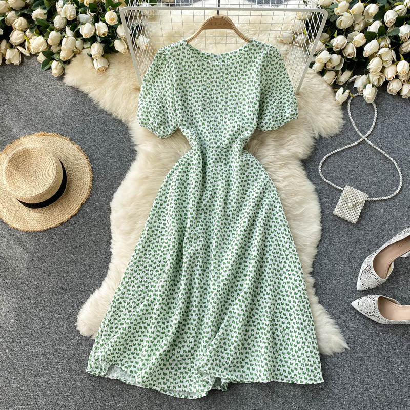 Exquisite Slim Mid-length Big Swing Holiday Dress