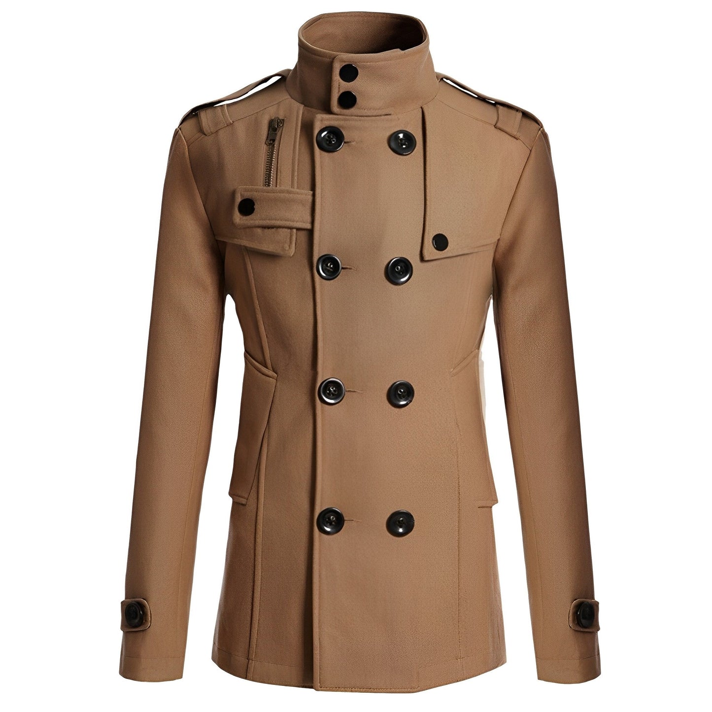 Men - Trench Coat - Stylish Wool - Elegant Outerwear for Sophisticated Looks