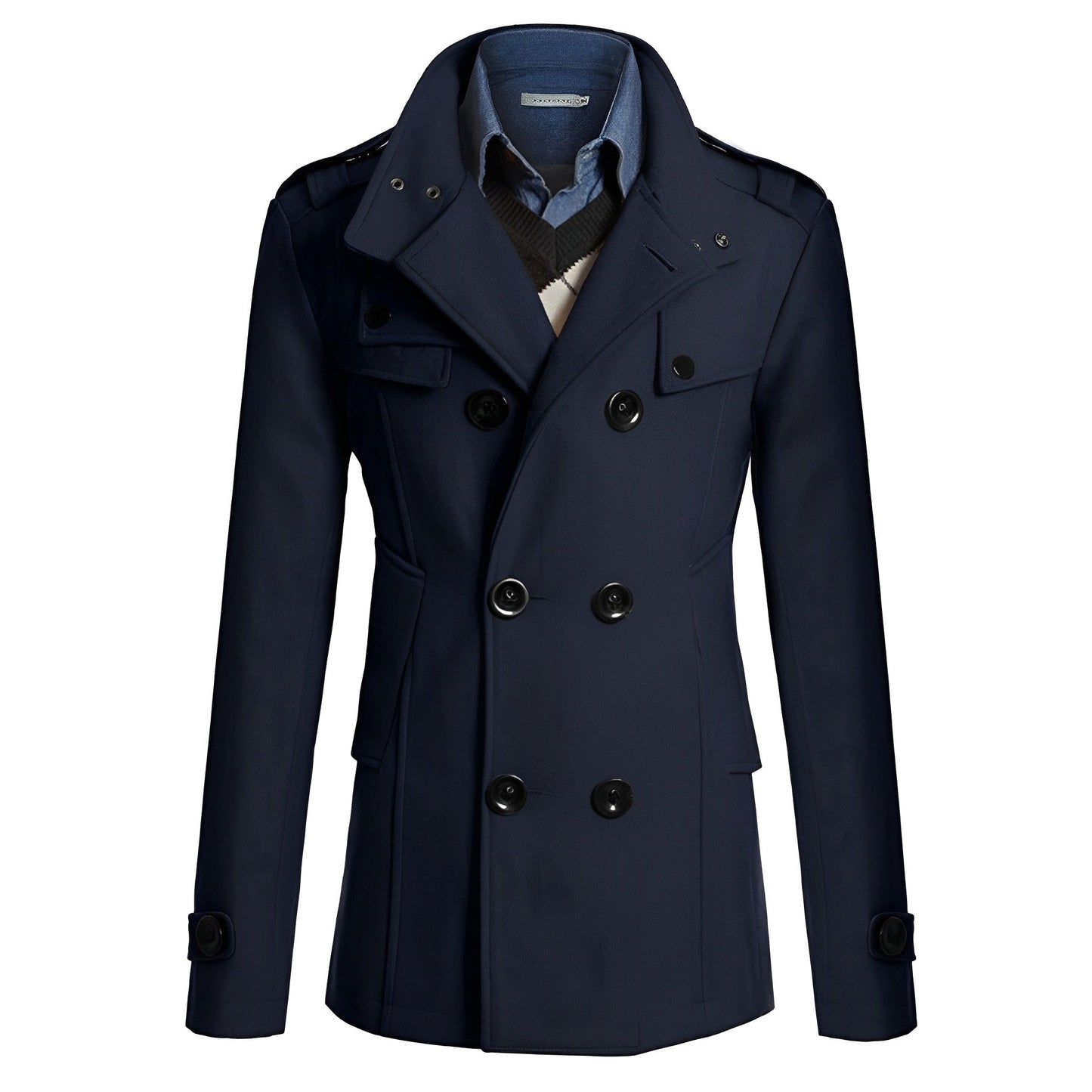 Men - Trench Coat - Stylish Wool - Elegant Outerwear for Sophisticated Looks