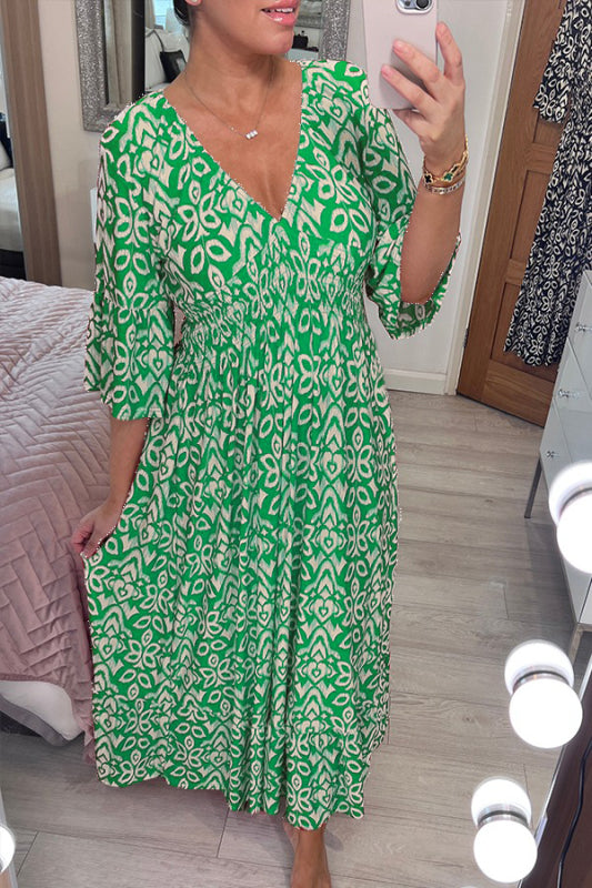 Maxi Dress with V-neckline