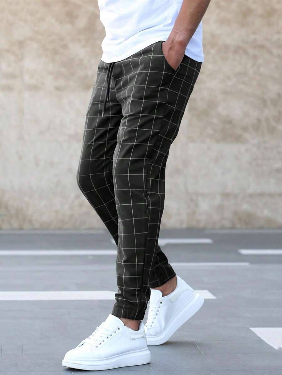 Elegant grid elite trousers