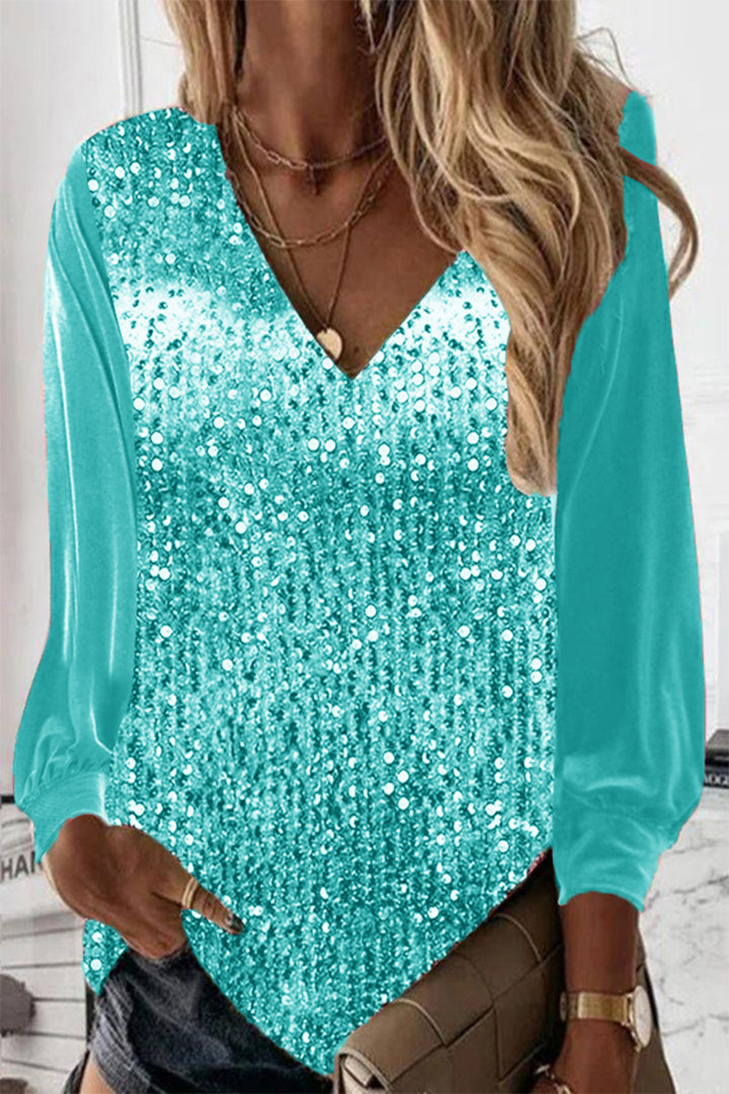 Ladies Blouse - Glittering Fabric - Stylish and Eye-Catching Top - Perfect for Any Occasion