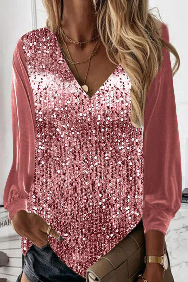 Ladies Blouse - Glittering Fabric - Stylish and Eye-Catching Top - Perfect for Any Occasion