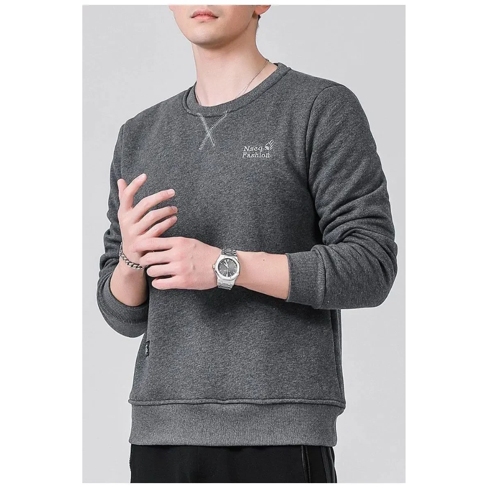 Warmly lined sweatshirt with zip