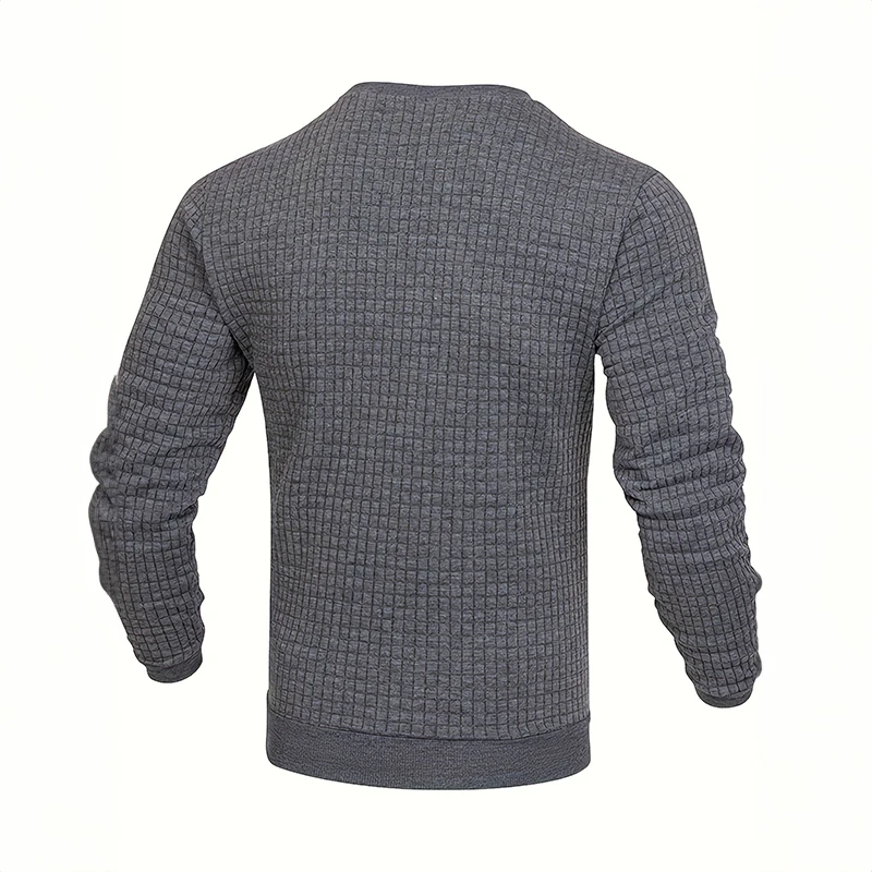 Men's with structure, round neck slim fit jumper