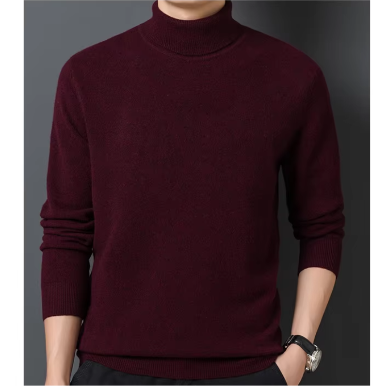 Soft turtleneck jumper for leisure and the office