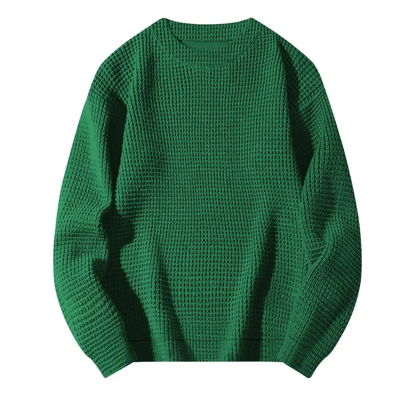 Textured round neck men's jumper for casual street style