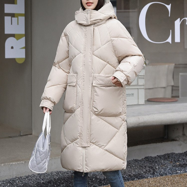 Women - Down Jacket - Thickly Padded with Hood - Warm Winter Outerwear