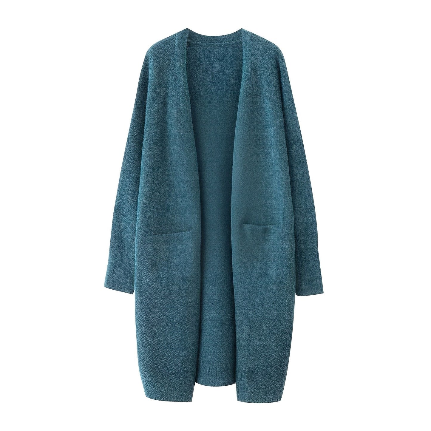 Women - Long Cardigan - Cozy Knit with Pockets - Modern Everyday Comfort