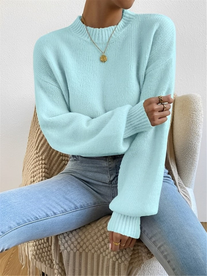 Women - Knitted Jumper - Loose Fit & Warm - Cozy Knitted Sweater for Comfort