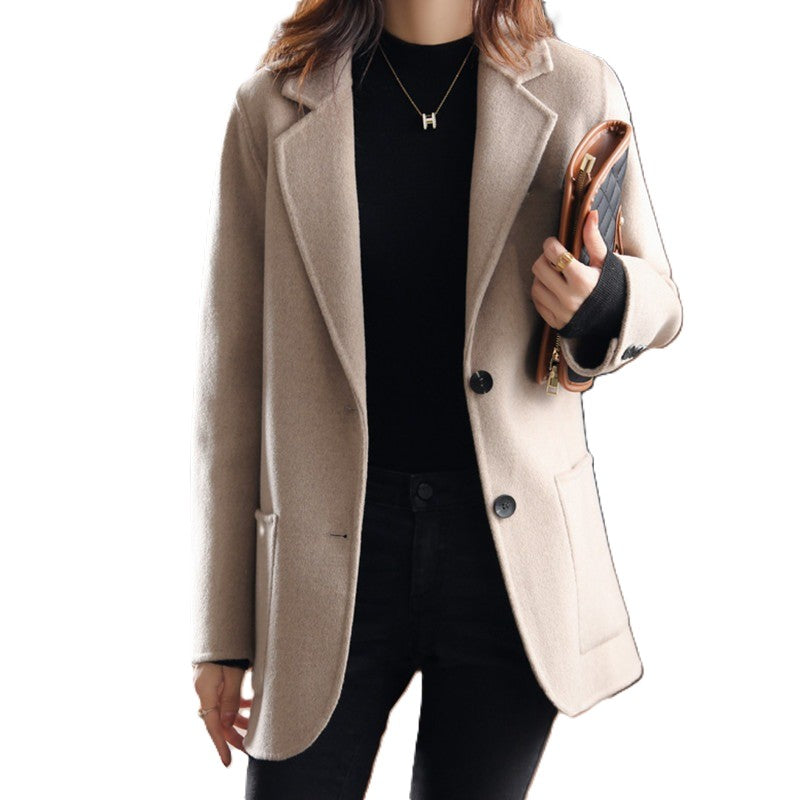 Women - Casual Blazer - Tweed Wool - Stylish & Comfortable Everyday Outerwear