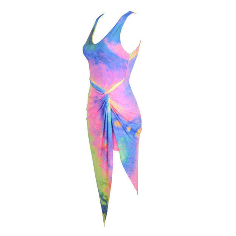 Graceful Rainbow colour gradient dress