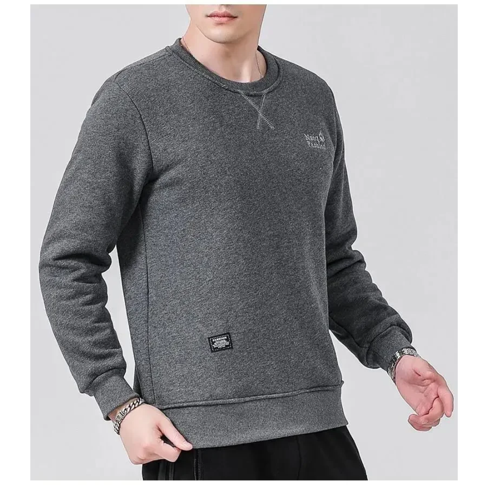 Warmly lined sweatshirt with zip