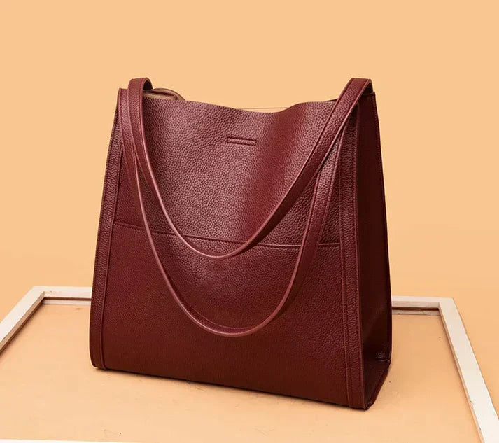 Genuine leather shoulder bag