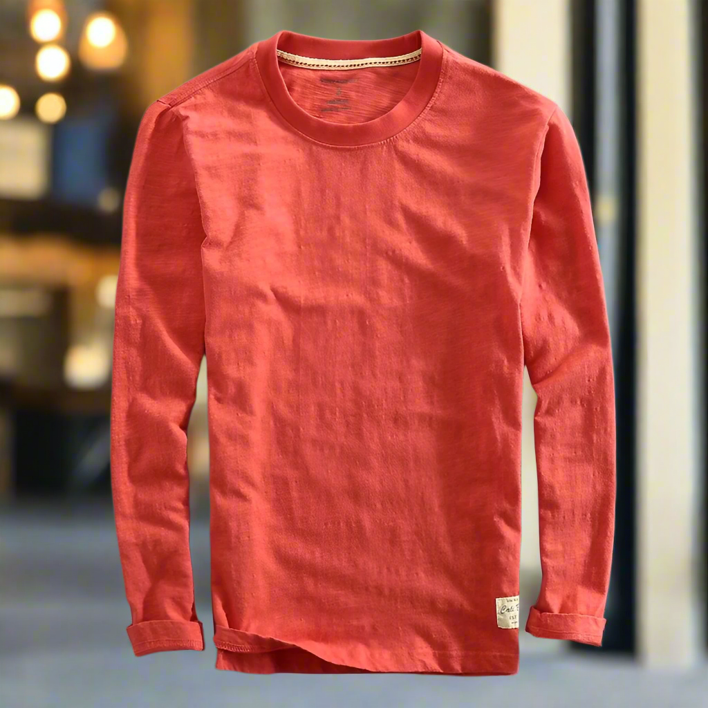 Men - Long Sleeve T-Shirt - Loose Fit - Comfortable Casual Wear