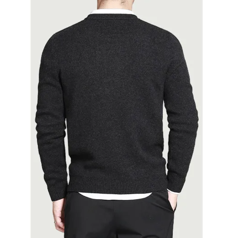 Elegant men's jumper with V-neck for style-conscious men