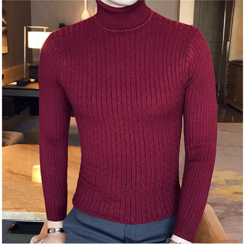 Knitted turtleneck jumper men