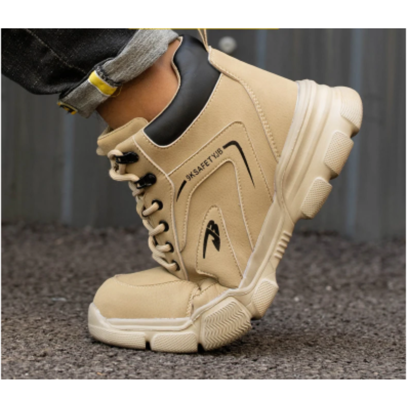 Boots with non-slip sole and padded ankle protection