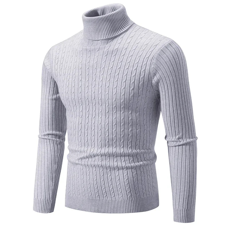 Ribbed turtleneck jumper for autumn and winter