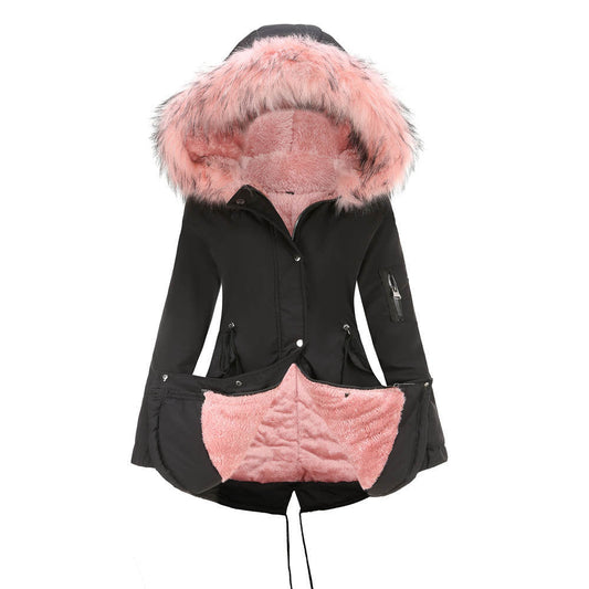 Women - Winter Parka - Hooded with Fleece Lining - Stylish Warm Jacket for Cold Weather