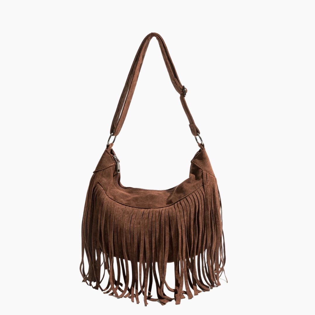 Suede shoulder bag