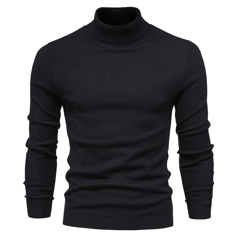 Men - Turtleneck Jumper - Cozy Knit - Stylish Khaki for Fall & Winter Fashion