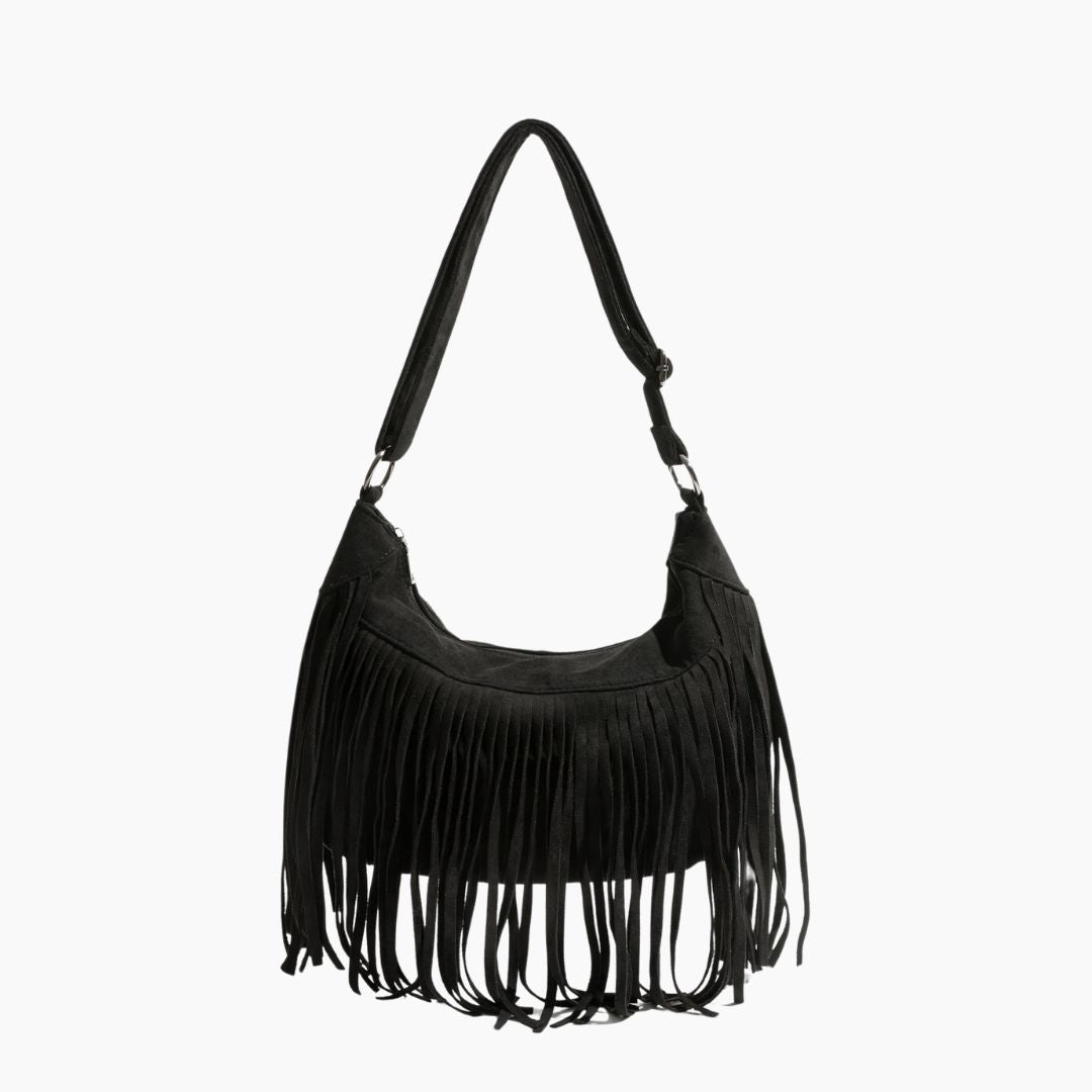 Suede shoulder bag