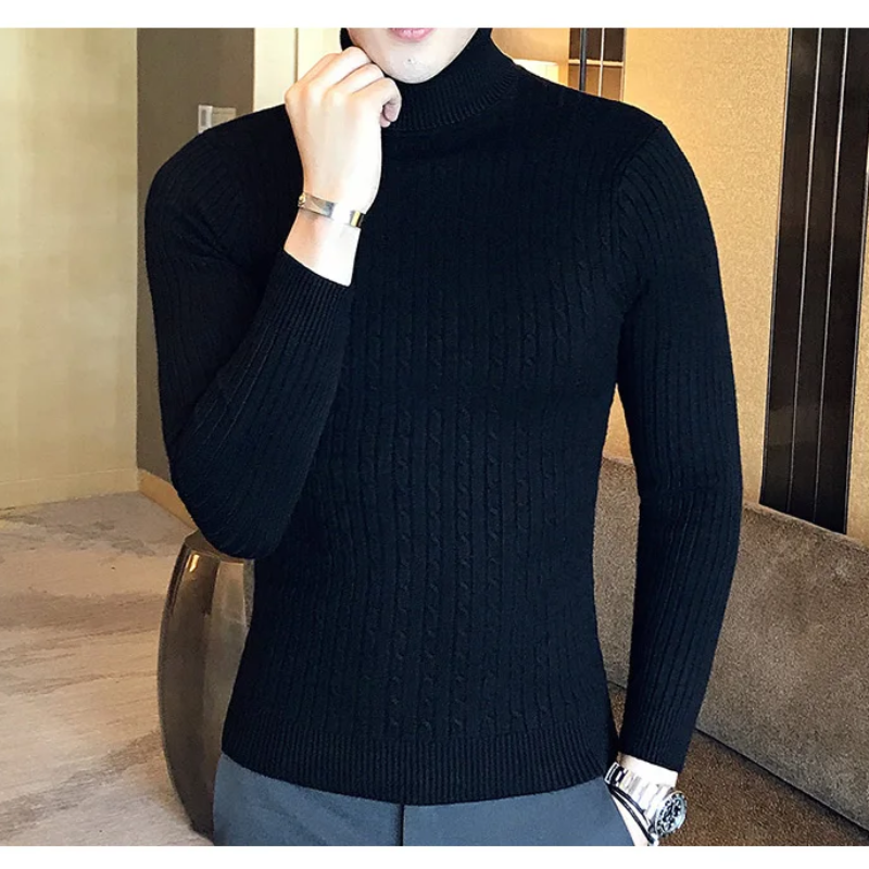 Knitted turtleneck jumper men