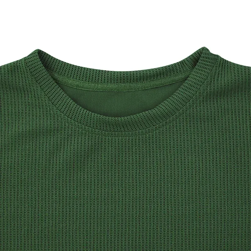 Textured round neck men's jumper for casual street style