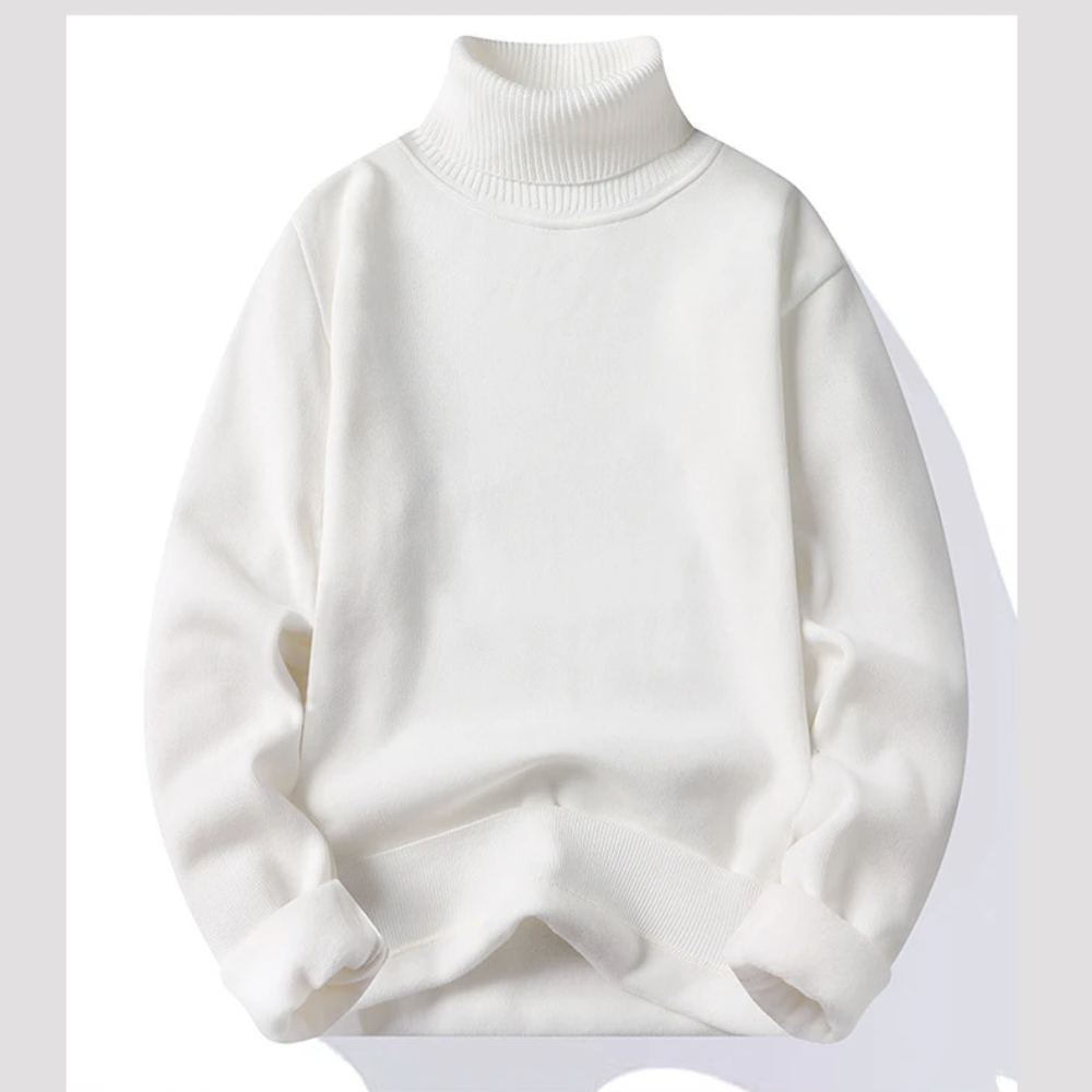 Men's lined turtleneck jumper for winter