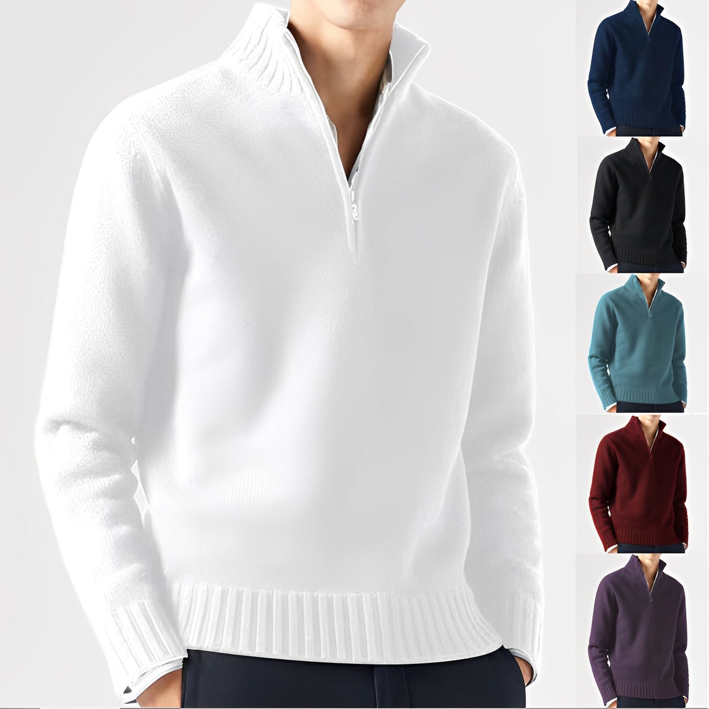 Men's Winter Jumper - Thick Thermal Knit - Warm & Cozy