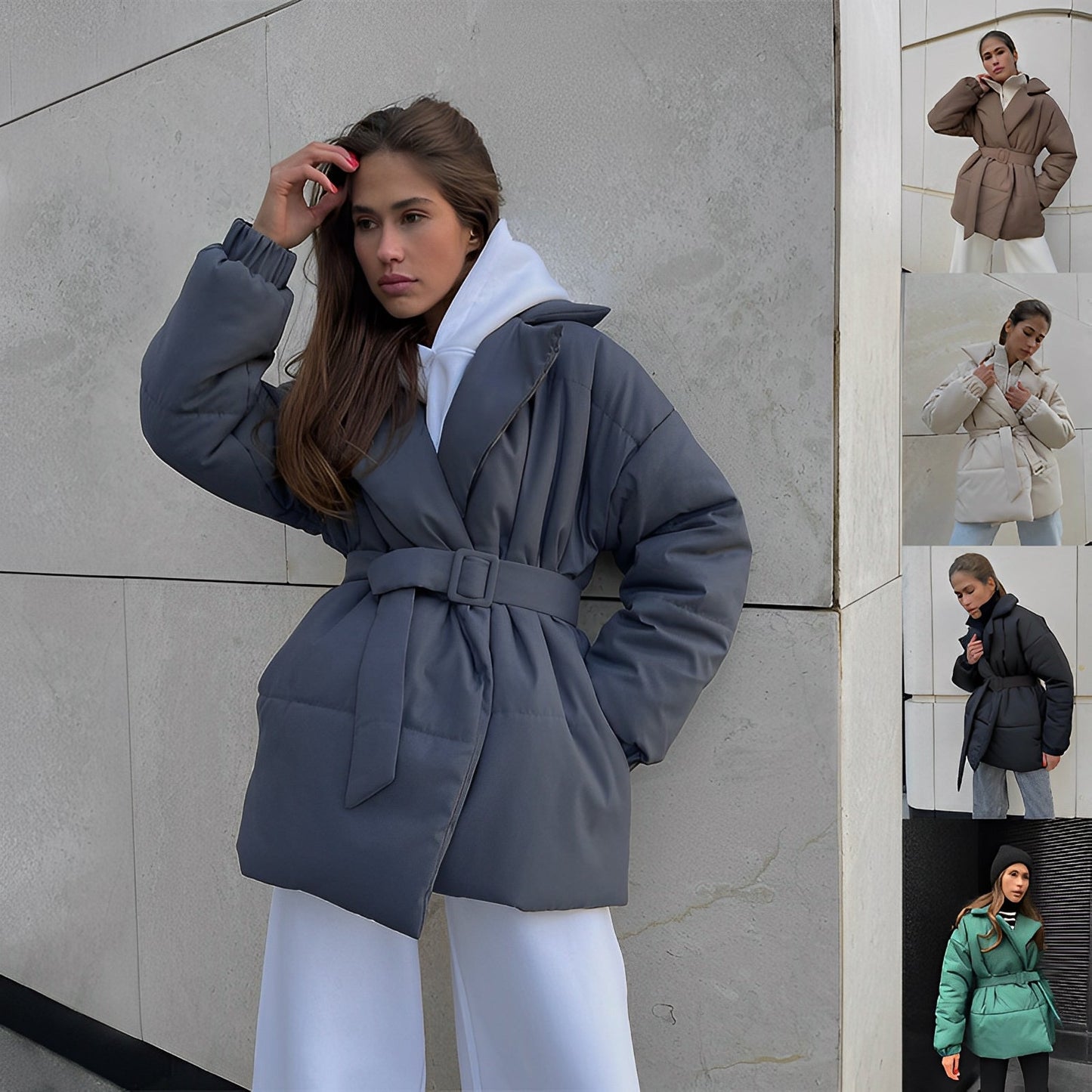 Women’s Winter Coat - Elegant Cotton Design - Stylish and Warm Winter Outerwear