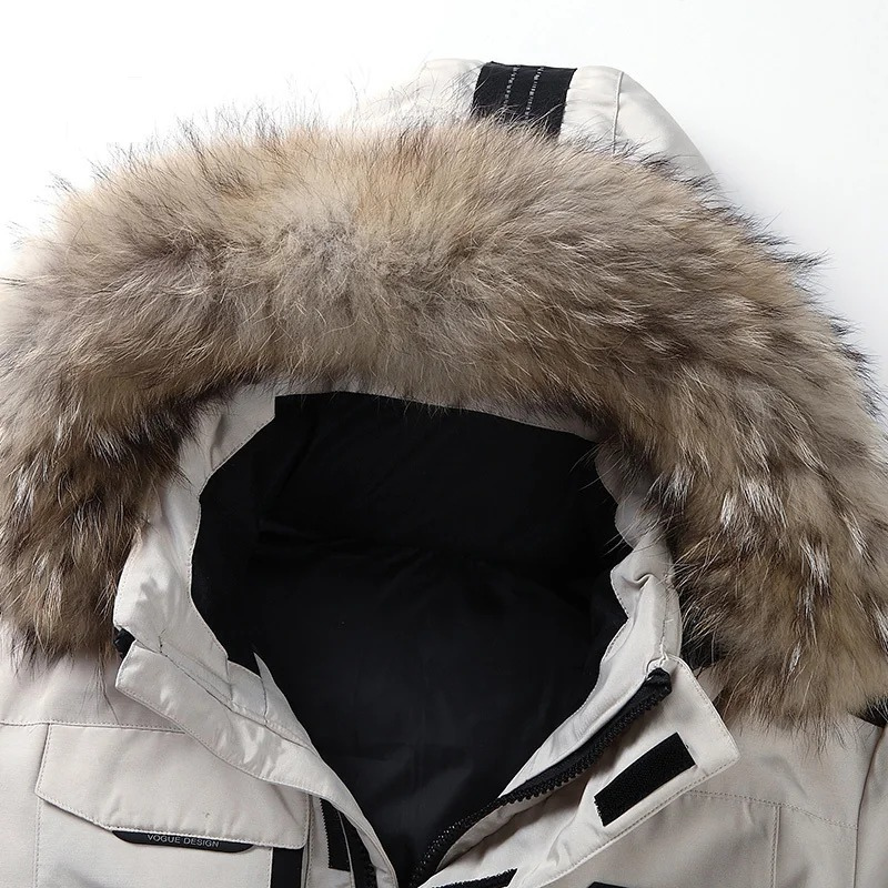 Winter Jacket With Detachable Fur Collar And Several Pockets