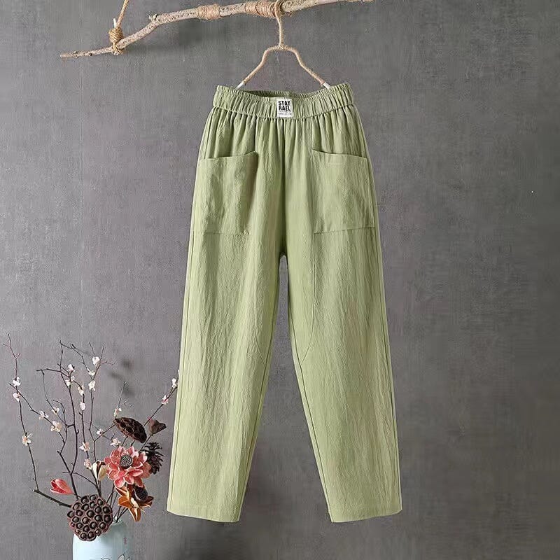 Cotton and linen harem trousers