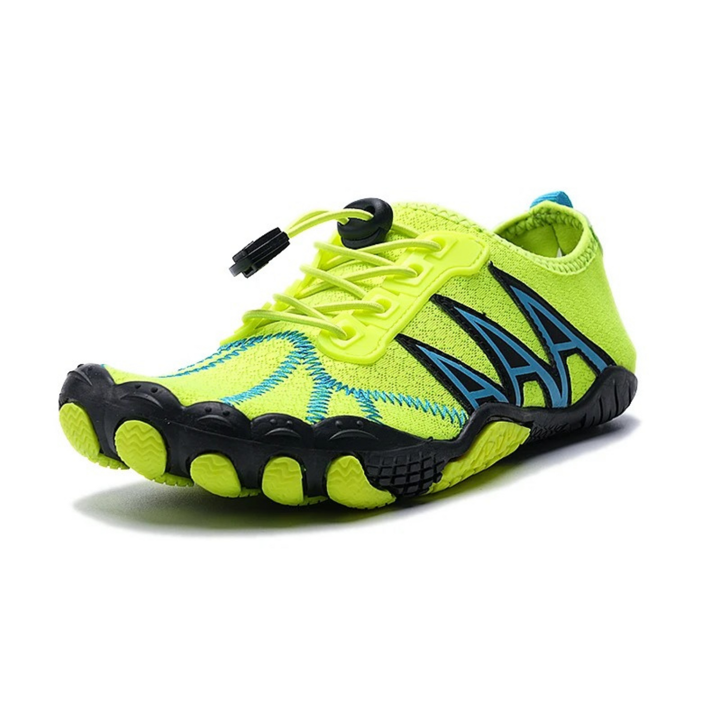 Neon stretchy laces rubber bottom barefoot shoes mens