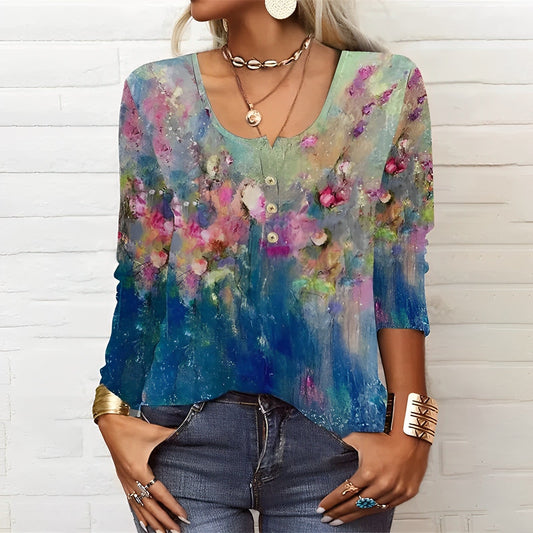 Ladies floral summer blouse