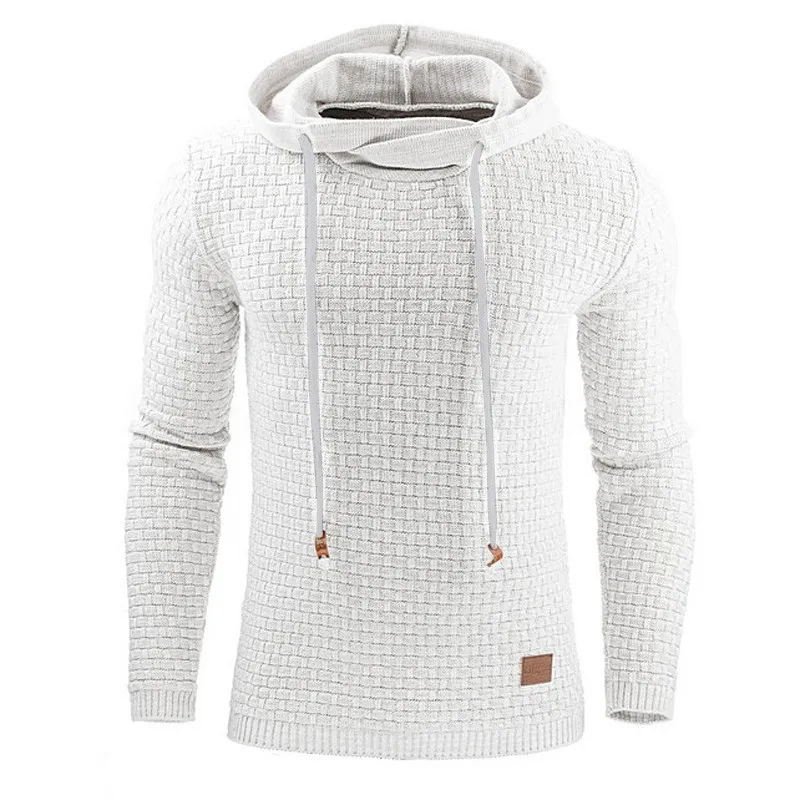 Men's structured knitted jumper with drawstring