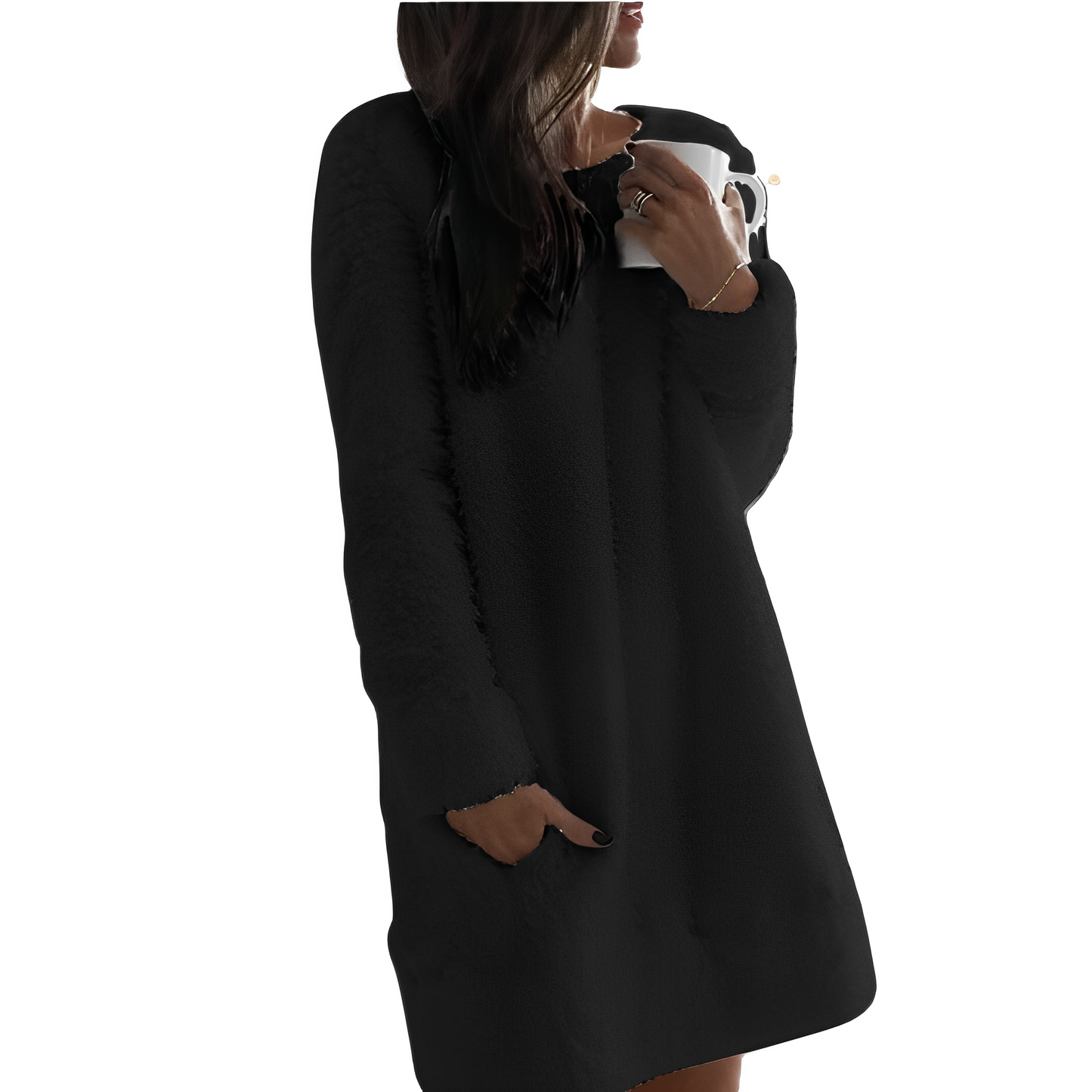 Women - Long-Sleeved Dress - Warm Fabric - Cozy & Stylish Casual Dress for Every Occasion