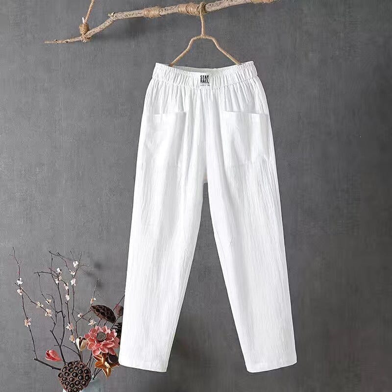 Cotton and linen harem trousers