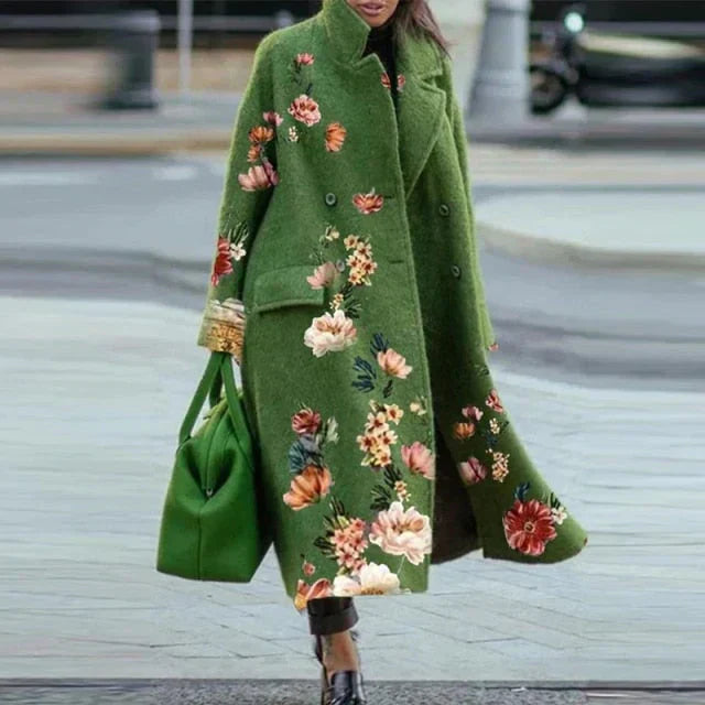 Women's Floral Coat - Stylish & Comfortable Outerwear - Trendy Design for Any Occasion