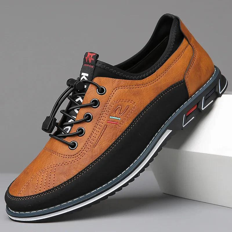 Men's shoes with laces and contrast sole