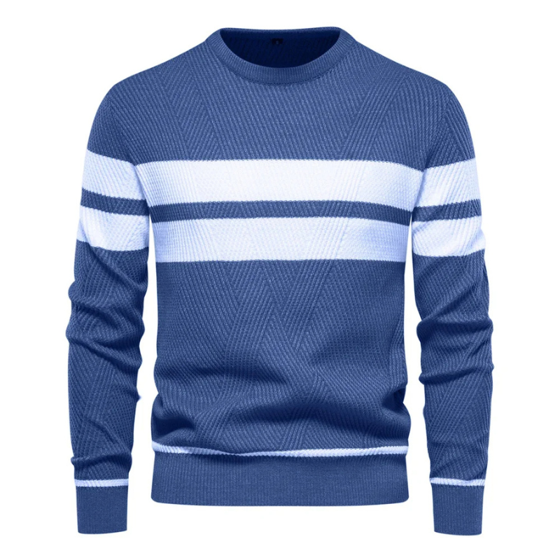 Striped men's jumper with modern design for stylish appearances