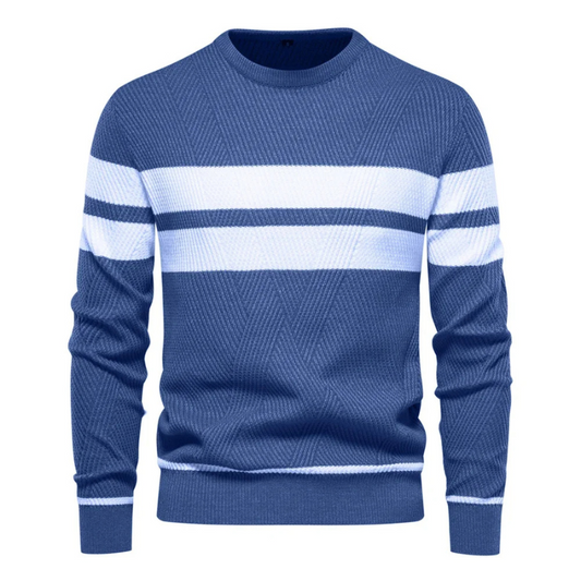 Striped men's jumper with modern design for stylish appearances