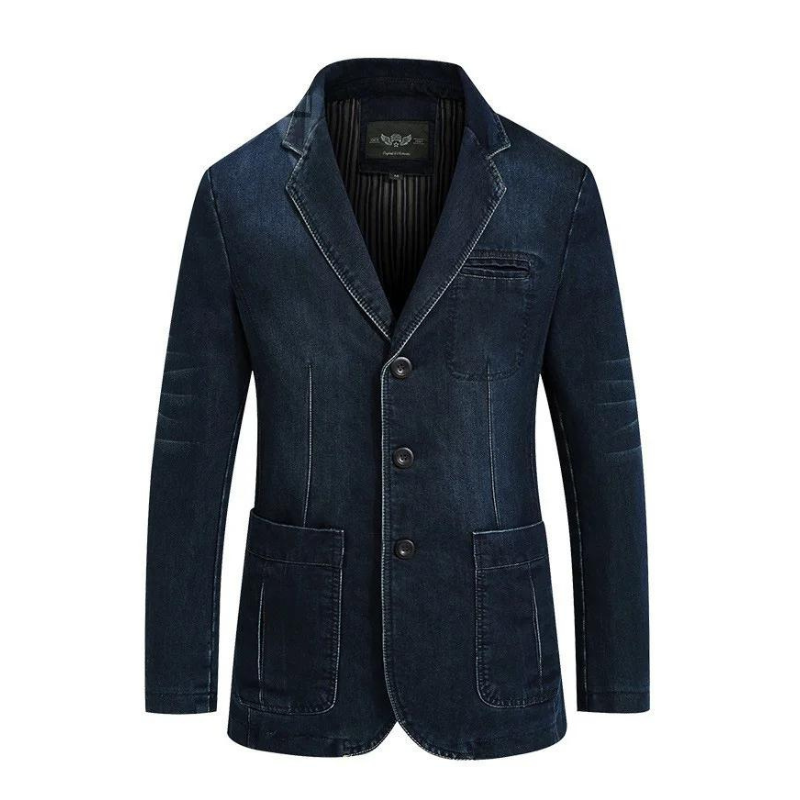 Men's denim blazer jacket