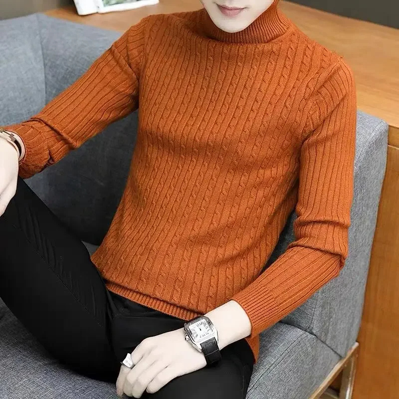 Knitted turtleneck jumper men